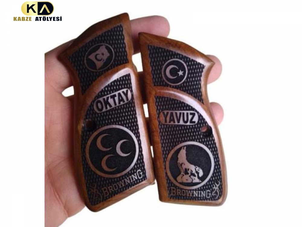 14 LÜ BROWNİNG İŞLEMELİ AĞAÇ KABZE